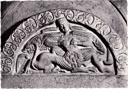 Samson-Tympanon (1180) aus dem Gurker Domstift