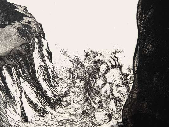 Walter Stach, Die Symplegaden, Detail. Um 1985