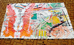 public viewing - public painting – Bilderübergabe in Masibambane / im Masibambane College, 2008