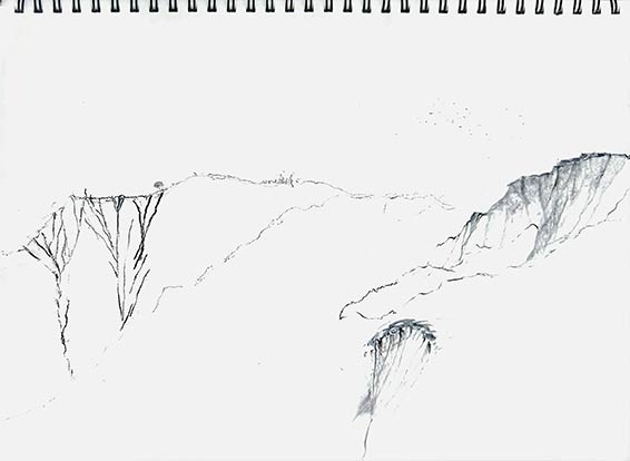 Walter Stach, Sketch on Calanchi, 2024