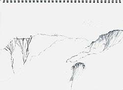 Walter Stach: Sketch on Calanchi, 2024