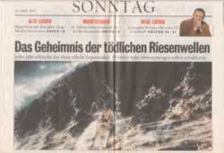 Das Geheimnis der tödlichen Riesenwellen, KURIER, 14. April 2002