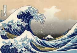 Katsushika Hokusai, Die große Welle vor Kanagawa. Um 1830