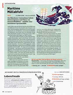 Frank Lassak / Nik Neves: Maritime Müllabfuhr. In: ARTE Magazin, Juli 2022
