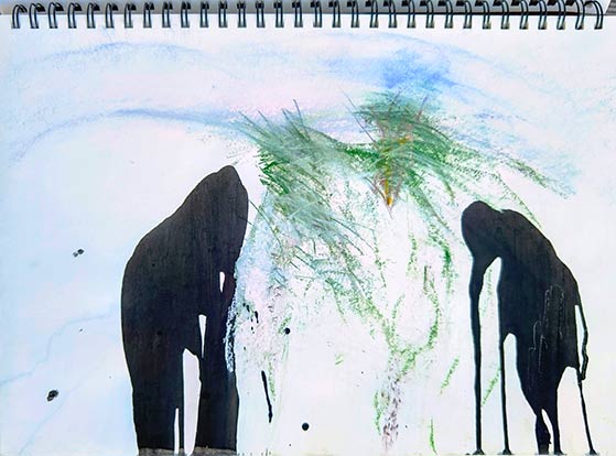 Walter Stach, Sketch on Calanchi, 2024