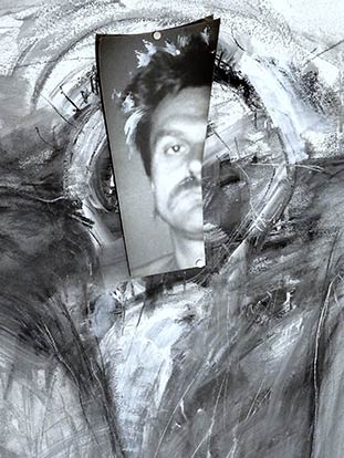 Walter Stach: Large Self-Portrait. Undated (circa 1985). Detail