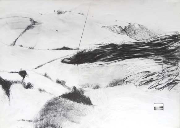 Walter Stach: Preparatory study on "Landscape Without Name“. 1984
